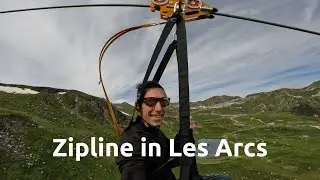 Tyrolienne in Les Arcs in summer #zipline #frenchalps #lesarcs #montblanc
