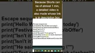 python print string with double quotes | python escape characters 