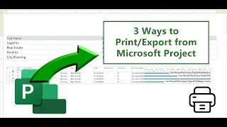 Print or Export your Data From Microsoft Project