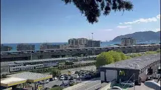 Treno pellegrini con E402b in DTS + 13 vetture charter a Savona!