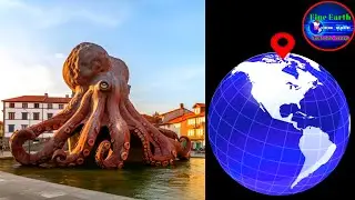 Giant Octopus 🐙 Sculpture found on Google Earth 