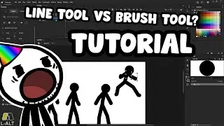 How to draw a Stick Figure (Line vs Brush) - Stick Figure Tutorial