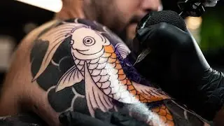 1era sesión tatuaje pez koi