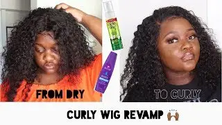 EASY CURLY HAIR ROUTINE  | WIG EDITION  | TAVONGATINAH