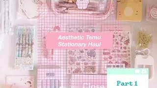 Temu Aesthetic Stationary Haul pt.1 *no talking*