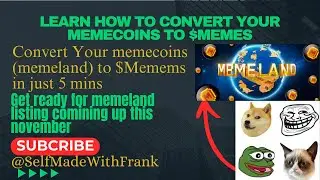 Get Ready to Cash In ꟾ Convert Memecoins to $Memes ꟾ Memeland Listing Nov!