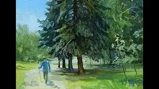 Живопись маслом: свет и тень в пейзаже. Художник Алексей Епишин