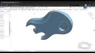 Onshape Guitar Body 3D CAD Design PART 5 of 6