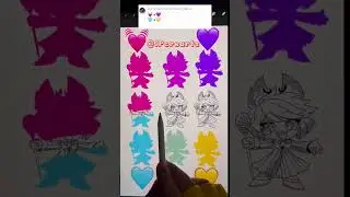💓💜🩵💛 Emoji Color Mixing Palette Hazbin Hotel 