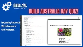 Coding Zone - Building Australia day Quiz