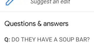 DO THEY HAVE A SOUP BAR?