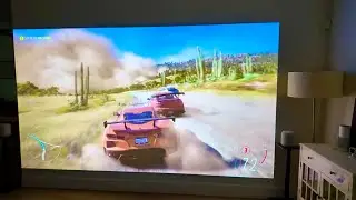 Playing Forza Horizon 5 on a 120 inch screen....Amazing!!!