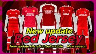 New update kits eFootball 2024 mobile▫️Red kits