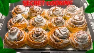 NEW RECIPE Cinnamon Rolls! KIDS LOVE THEM! - THE SECRET OF COOKING