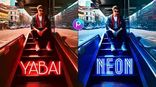 Como Fazer Texto Neon | Como criar letreiro de Neon Effect | Editar foto no celular com PicsArt