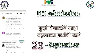 iti admission question answer,forth round, new form, third round, iti merit list 2021, last date