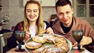 🍪 СЫРНИКИ с ежевичным вареньем 🍇 МУКБАНГ асмр еда итинг @kushat_prosto