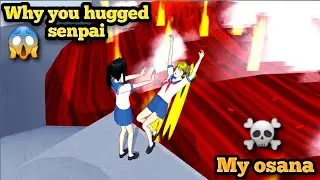 Senpai hugged osana ayano reaction🌋yandere simulator. sakura school simulator.