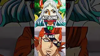 Kitsune vs T Rex in blox fruits 