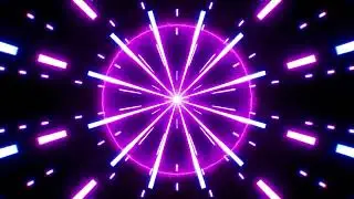 Music Beat Neon Light Energy Circle  VJ Loop