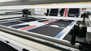 Dual Head Smart Vision Laser Cutter for Sublimation Sportswear QDXBJGHY160120LDII - Golden Laser