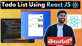React Todo List App in Telugu 🧠 | Add ✅ Complete ✅ Delete ✅