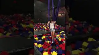 Slow  Motion Trampoline Park Fun