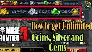 How to get unlimited Coins, silver and Gems | zf3d | zombie frontier 3| Chetan Manjrekar| I'm chetan