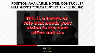 Hotel Controller Position Available - Colorado - Executive Search