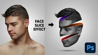 Face Slice Effect Photoshop Tutorial In اردو / हिंदी