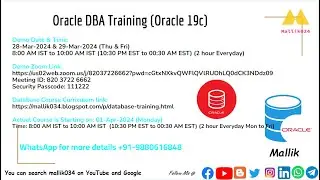 Oracle DBA Course - DBA-Batch-28-Mar-2024
