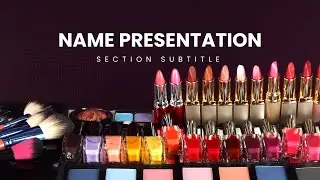 Beauty Make-up Cosmetics PowerPoint Template for Presentation