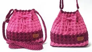 THE LATEST MODEL CROCHET DRAWSTRING BAG IS VERY BEAUTIFUL