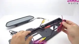 Cúvacia kamera v podložke ŠPZ wifi + Spätné zrkadlo s 4,3