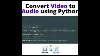 A simple way to convert Video File into Audio 