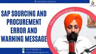 SAP Sourcing and Procurement Error and Warning Message ||TS452 MM Configuration