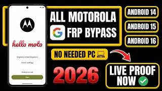 ✅ Motorola FRP Bypass 2026 | Android 14-15-16 Latest Security Patch | No PC Trick