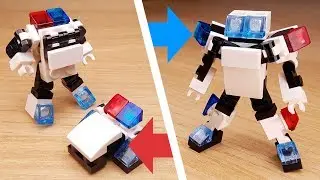 [LEGO Mini Robot Tutorial] Combiner Transformer Mecha - Police Robot/ミニレゴ合体変身ロボ/미니 레고 합체로봇