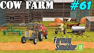 FS 18 COW FARM. Timelapse # 61. Spreading slurry. Grass for the Biogas Plant. Collecting straw.