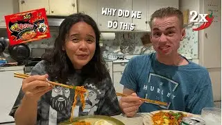 I tried the FIRE NOODLE CHALLENGE