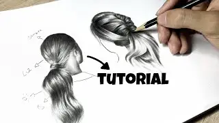 How to draw WOMAN Hair 💇‍♀️ in an EASY and Realistic way
