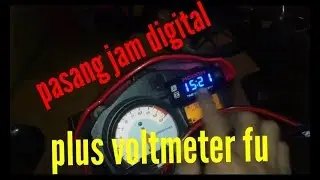 Pasang jam digitaL+voltmeter
