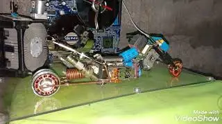 electronic waste MOTORCYCLE sculpture