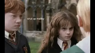 the golden trio being done with draco's existence