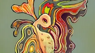 Funky Bird | A Procreate Art Time-lapse