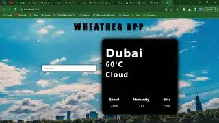 How to Create Weather Application Using React | Beginner | Frontend#css #weather #react #javascript