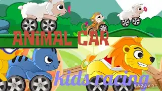 Animals car racing  for kid.Animal  sheep