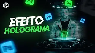 Como fazer efeito HOLOGRAMA no Photoshop #photoshop #lpdesign