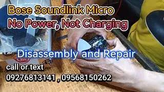 Bose Soundlink Micro Bluetooth speaker, No Power, Not Charging, Disassembly and Repair