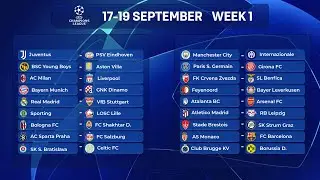 UEFA Champions League league phase Week 1 ( 17-19 september )